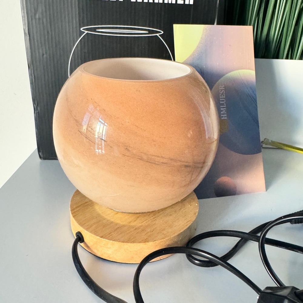 Round Tan Electric Wax Warmer